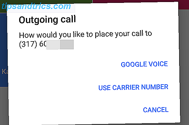 Chiamata in uscita di Google Voice