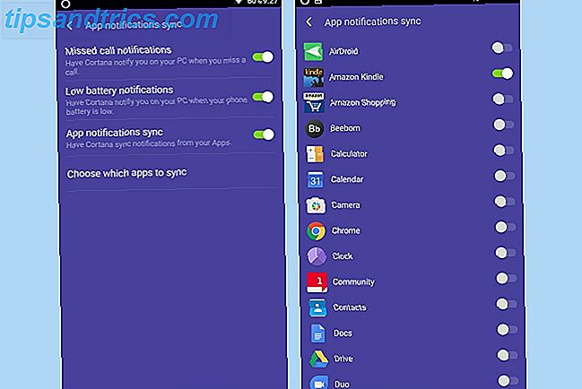 sincronización de ventanas de notificaciones de Android