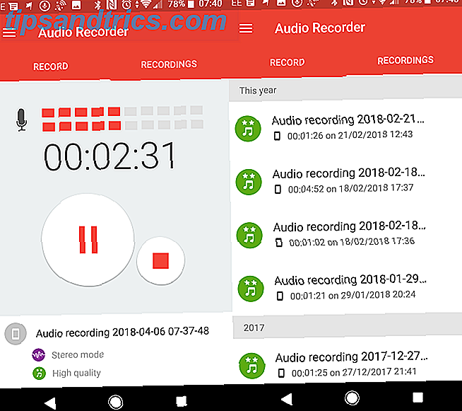 Application de podcasting Android Audio Recorder