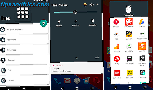 Aplicación Android Nougat Tiles