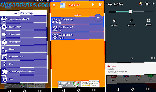 Android Nougat QuickTile App