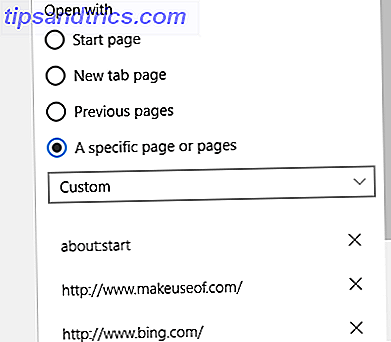 Edge Start Pages