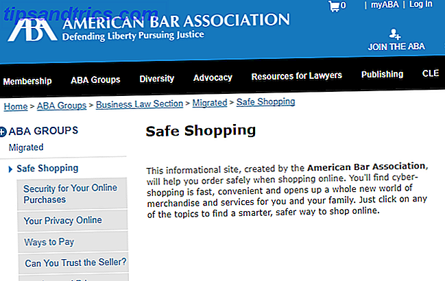 Το MakeUseOf Online Shopping Guide αμερικανική ένωση μπαρ ασφαλείς αγορές 670x425