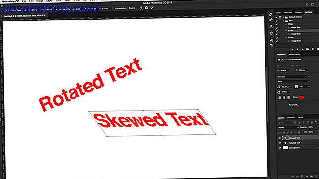 arbetar med text i Photoshop - Photoshop skew rotera