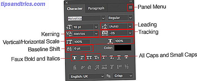 trabajando con texto en photoshop - panel de caracteres de photoshop