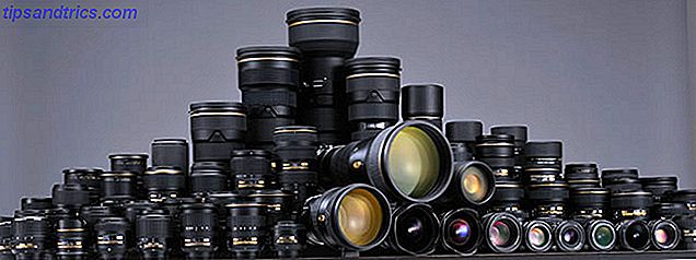 Todas las lentes Nikkor alineadas juntas