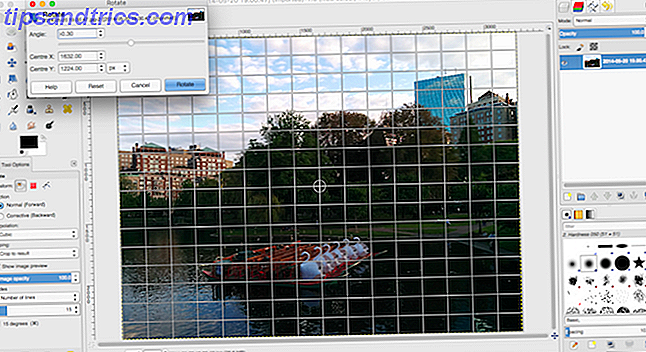 Riktning av horisonten genom att rotera i GIMP