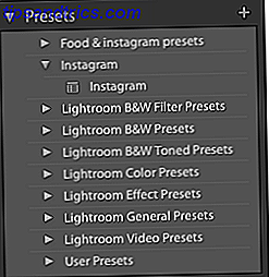 Cómo crear sus propios presets personalizados de Lightroom Panel de presets de Lightroom
