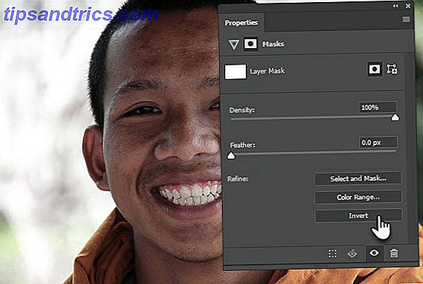 Cómo retocar los dientes rápidamente en Photoshop para una sonrisa más brillante Invertir máscara