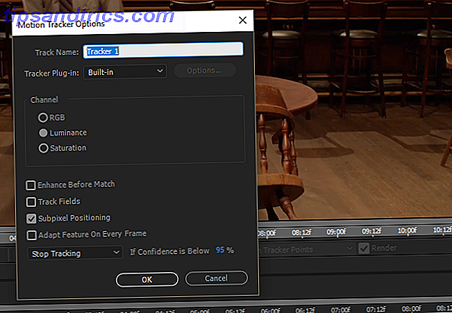 Cómo mover el texto de la pista en las opciones de seguimiento de Adobe After Effects