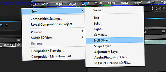 Cómo mover el texto de la pista en Adobe After Effects objeto nulo