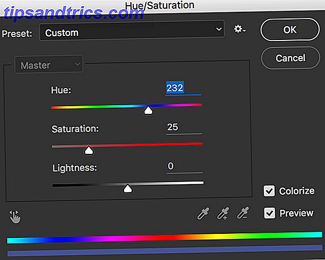 Cursori di luminosità saturazione Photoshop Tonalità