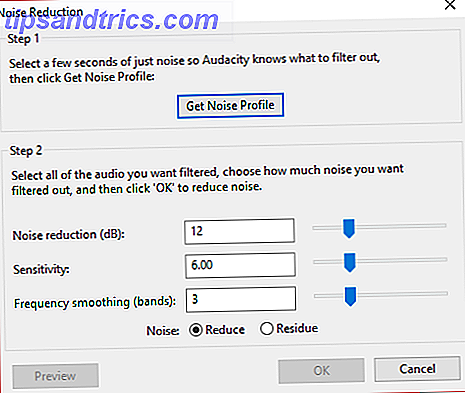 Mejoras de audio de Audacity: reducción de ruido