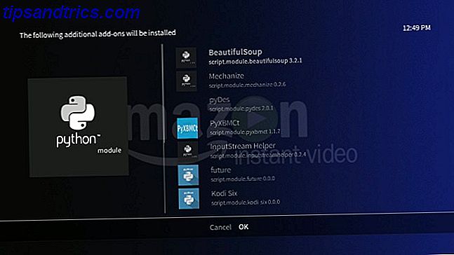 Amazon VOD avhengigheter i Kodi