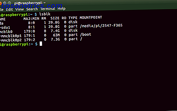 Terminal de arranque de Linux Raspberry Pi 3 con comando USB LSBLK