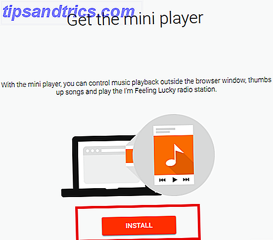 installazione di Google Play Music Mini Player