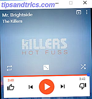 mini player de música do Google Play instalado