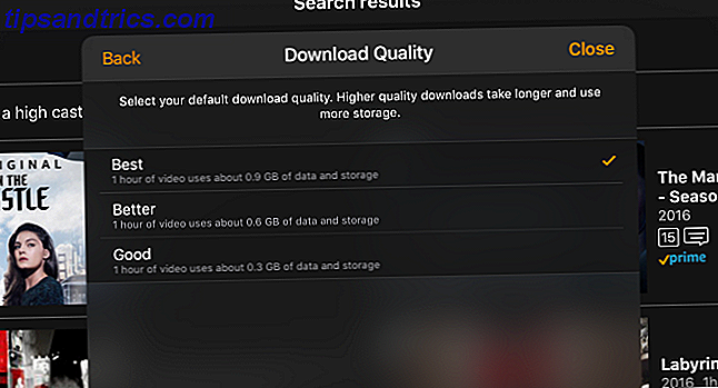 Skift billedkvalitet til en mindre download på Prime Video på iPad