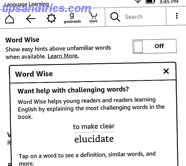 Πώς να ρυθμίσετε και να χρησιμοποιήσετε το Kindle Paperwhite 32 Paperwhite Word Wise