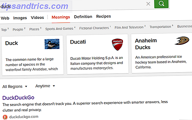 7 Alternative di ricerca di Google e le loro caratteristiche del marchio DuckDuckGo risultati web