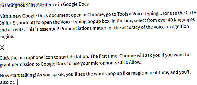 La escritura de voz de Google Docs: un arma secreta para la productividad ejemplo de escritura de voz de Google Docs