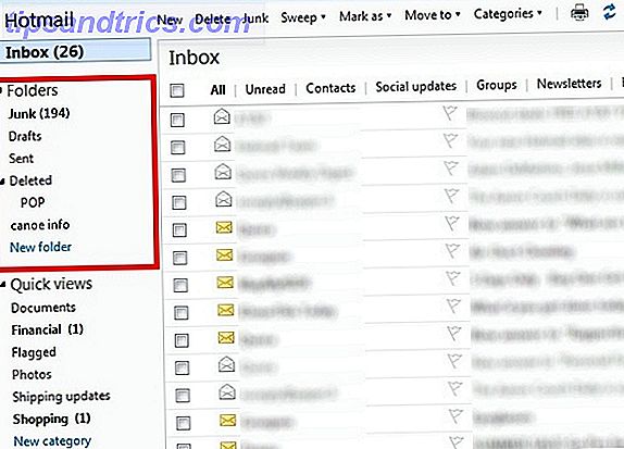 Facilmente faça uma revisão completa da sua caixa de entrada do Hotmail e mantenha-a 17 pastas de visualização da Caixa de entrada