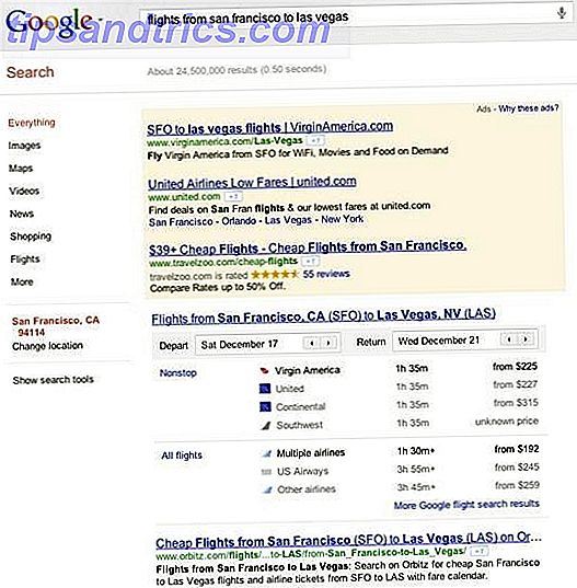 Å finne flyreiser blir mye enklere med Google Flight-søkeresultater på Google.com [Nyheter] google-flyreiser