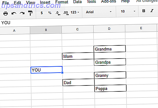 genealogía google sheets