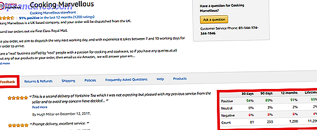 Como verificar o feedback do vendedor Amazon e não obter Scammed feedback amazon 670x276