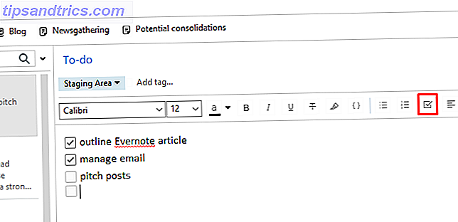 Como Usar o Evernote: O Botão de Caixa de Seleção do Manual Não Oficial do Evernote