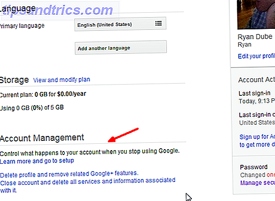 google gestionnaire de compte inactif