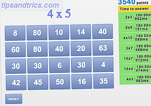 pratiquer des tables de multiplication