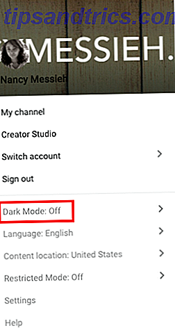 Saviez-vous que YouTube a un mode Dark Secret? Menu DarkMode 262x500