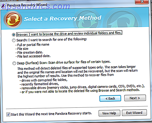 Recuperar datos perdidos de forma gratuita con Pandora Recovery [Windows] Pandora wizard browse