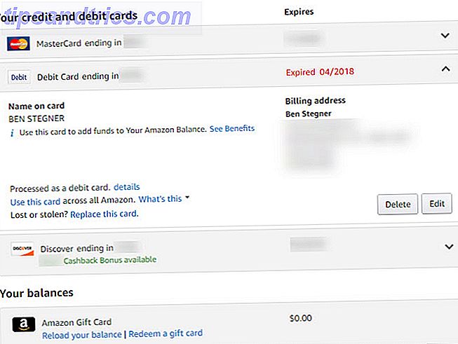 Hvis du har brugt Amazon for et stykke tid, skal du gennemse din liste over kreditkort og adresser for at rydde op gamle oplysninger.