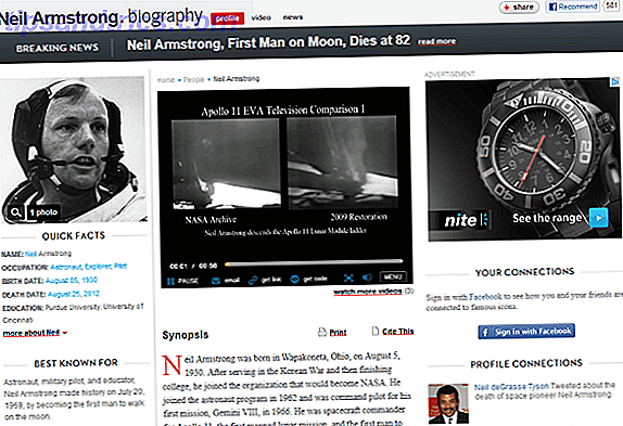 Erfahren Sie mehr über Neil Armstrong und die Apollo 11 Mondlandung im Internet Biografie Neil Armstrong