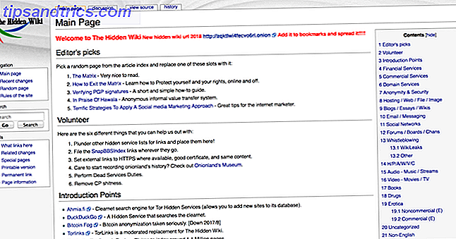 Mørk Web Nettsteder - Den Skjulte Wiki