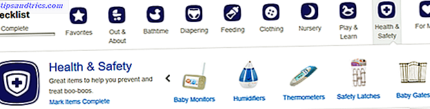 Lista de comprobación de amazonas bebé registro