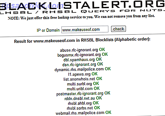 sites Web sur liste noire