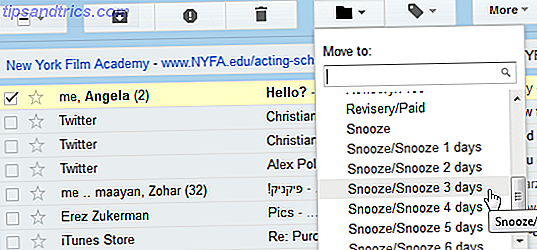 aggiungi un pulsante Snooze a gmail