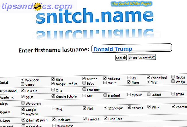 Utilisez Snitch.Name pour rechercher des sites de réseaux sociaux pour les personnes