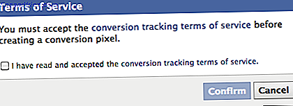 Hoe de Conversion Tracking Tool van Facebook te gebruiken [Weekly Facebook Tips] Conversion Terms Service
