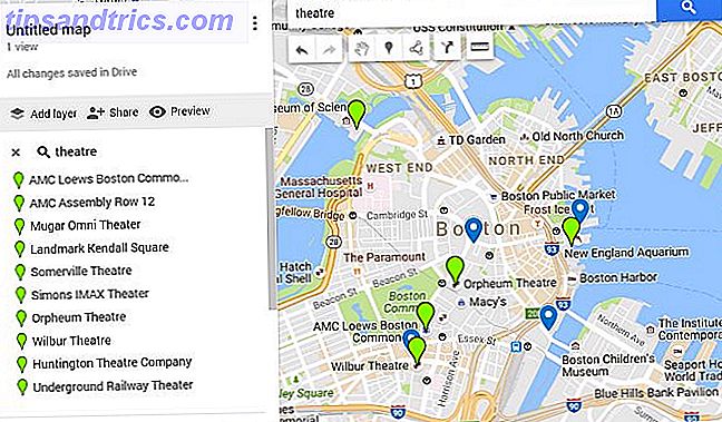 Teatri di Google Maps Layer