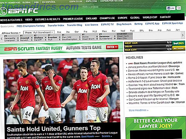 8 Superwebbplatser för fotbollsfans espnfc hemsida