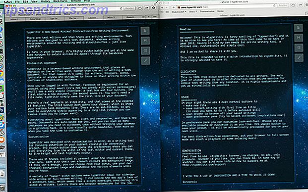typWrittr: Um ambiente de escrita personalizável livre de distrações no seu navegador lado a lado