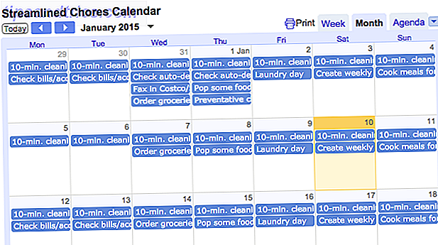 Slik bruker du Google Kalender som et visuelt motiverende verktøy husarbeid