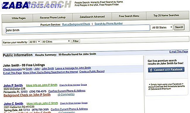 Hvordan søke etter personer etter navn, adresse og telefonnummer ZabaSearch-resultater