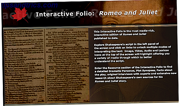 Folio interactif de Shakespeare