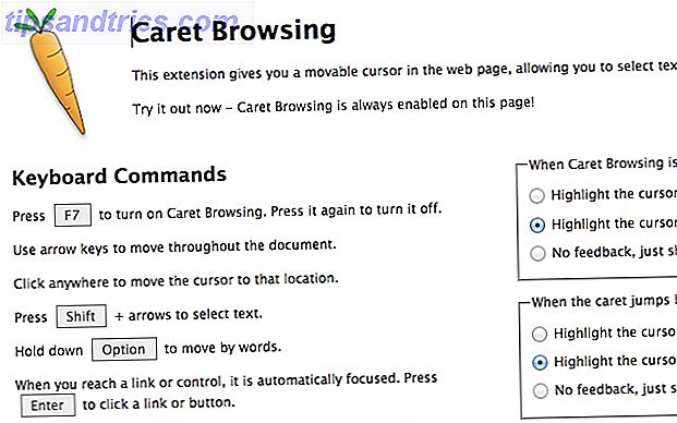 Caret-Browsing