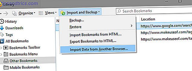 Firefox-Import-favoritter